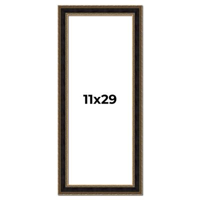 11x29 Frame Gold Antique Vintage Sold Wood Picture Frame | 1.75 Inch