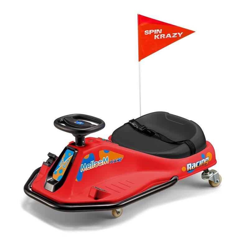 EROMMY Kids Electric Car with 360°Rotatable Universal Wheels, Kids Electric Toy Car with Acceleration Pedal, Music, Bluetooth