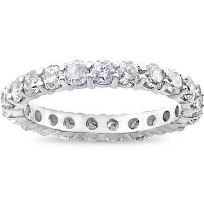 2ct Diamond Eternity Wedding Ring White Gold