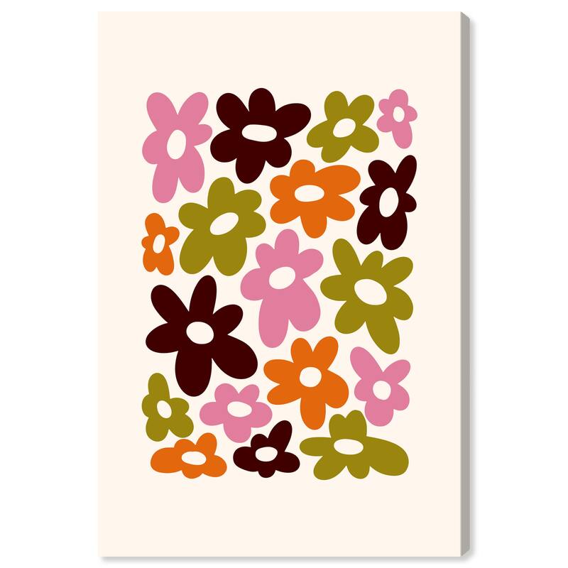 Wynwood Studio Canvas Floral and Botanical Fill it with Flowers Pink and Modern & Contemporary Wall Art Canvas Print