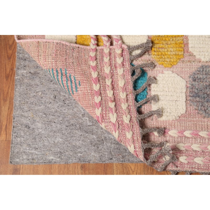 All-Over Moroccan Large Area Rug Hand-Knotted Wool Carpet - 11'7"x 16'1"