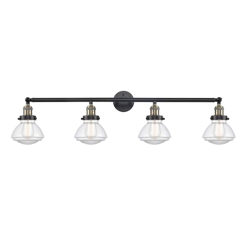 Innovations Lighting Olean 4 Light 43" Wide Bathroom Vanity Light - Black Antique Brass / Clear