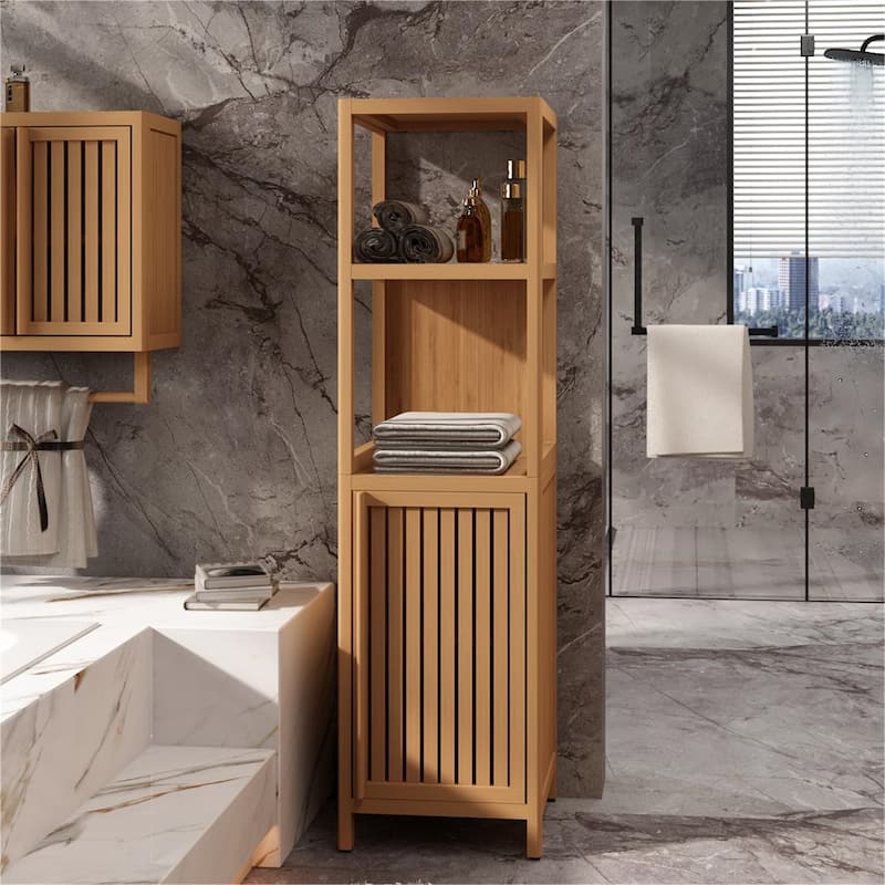 Large Capacity Multifunctional Bamboo Storage Cabinet Furniture