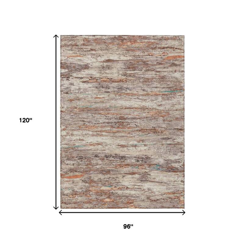 HomeRoots Abstract Transitional Rectangle Outdoor Rug
