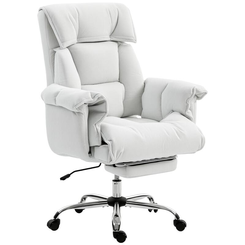 Reclining Desk Chair with Footrest,High Back Office Chair