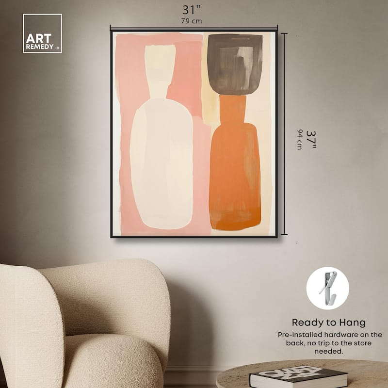 Pink Meets Clay II Canvas by Art Remedy
