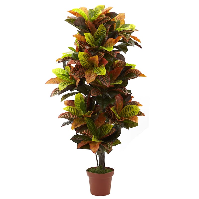 Tall Faux Plant 56 Inch Real Touch Indoor Outdoor Decor - 4.67ft.