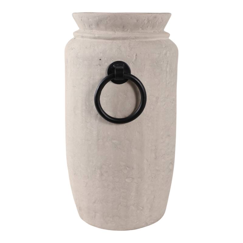 Pottery Decorative Vase with Side Handles Boho-Inspired Silhouette