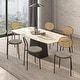 preview thumbnail 87 of 95, LeisureMod Euston Set of 2 Modern Dining Chair with Wicker Back & Upholstered Velvet Seat for Home Office Living Room & Kitchen Taupe Leather