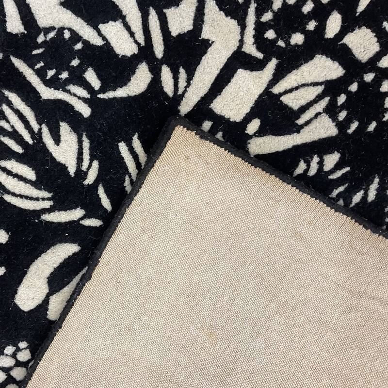 HERAT ORIENTAL Handmade Floral-Lace Graphic Wool Rug