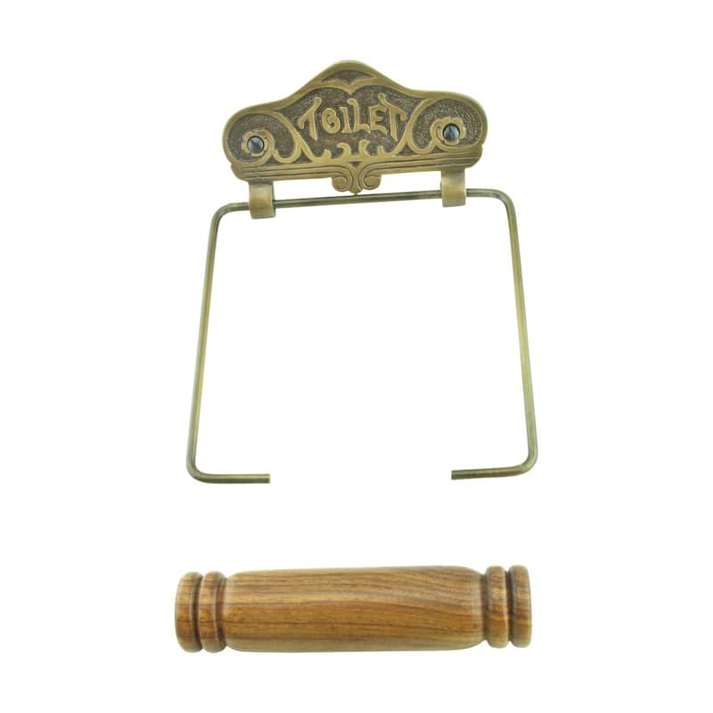 Brass Wall Mount Toilet Paper Holder 7.5 Inch with Hardware - Renovators Supply