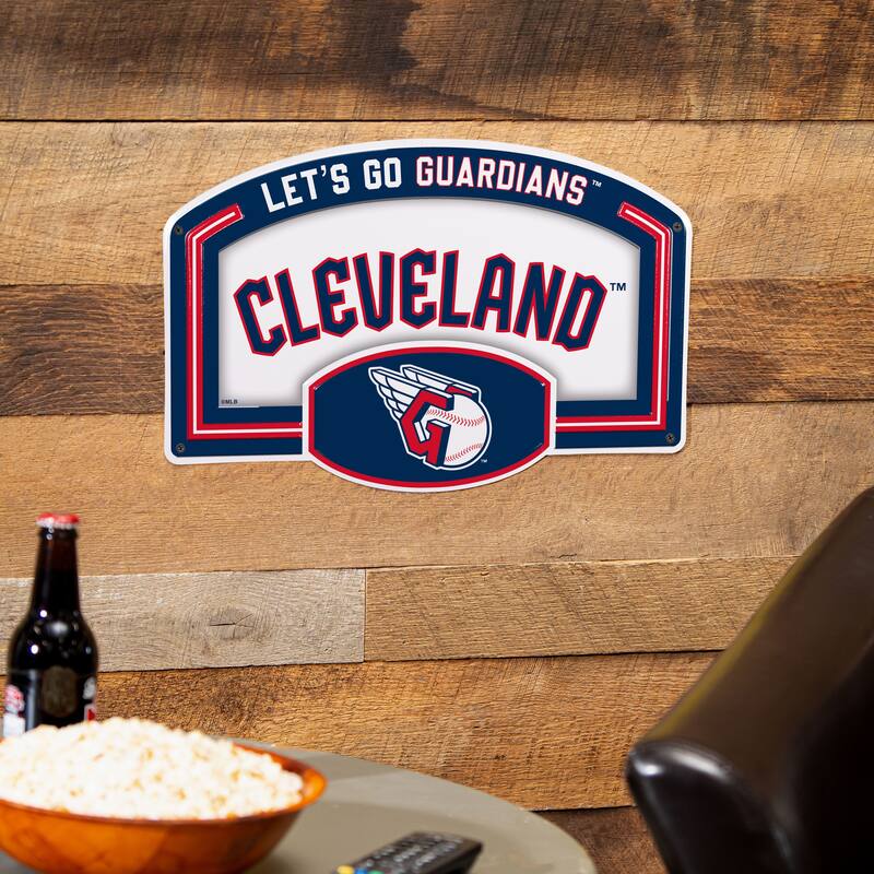 Cleveland Guardians Embossed Steel Wall Sign, 11" x 17"