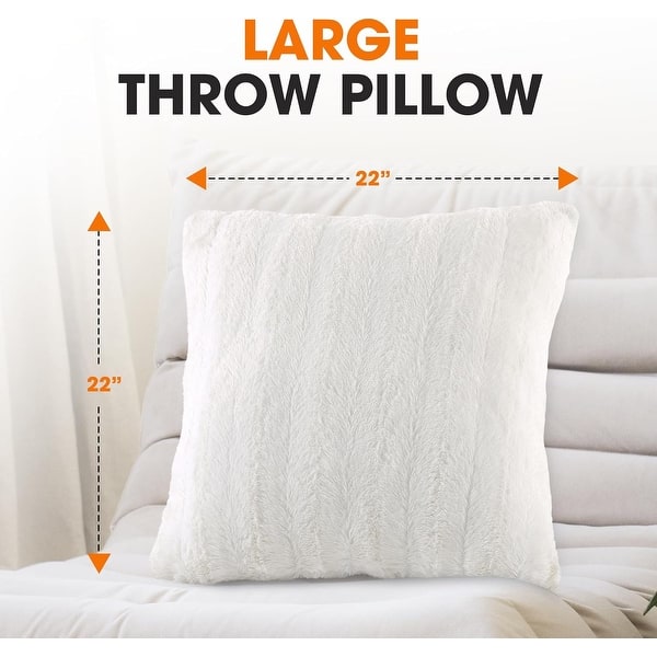 dimension image slide 8 of 59, Cheer Collection Decorative Throw Pillows for Couch & Bed (Set of 2)