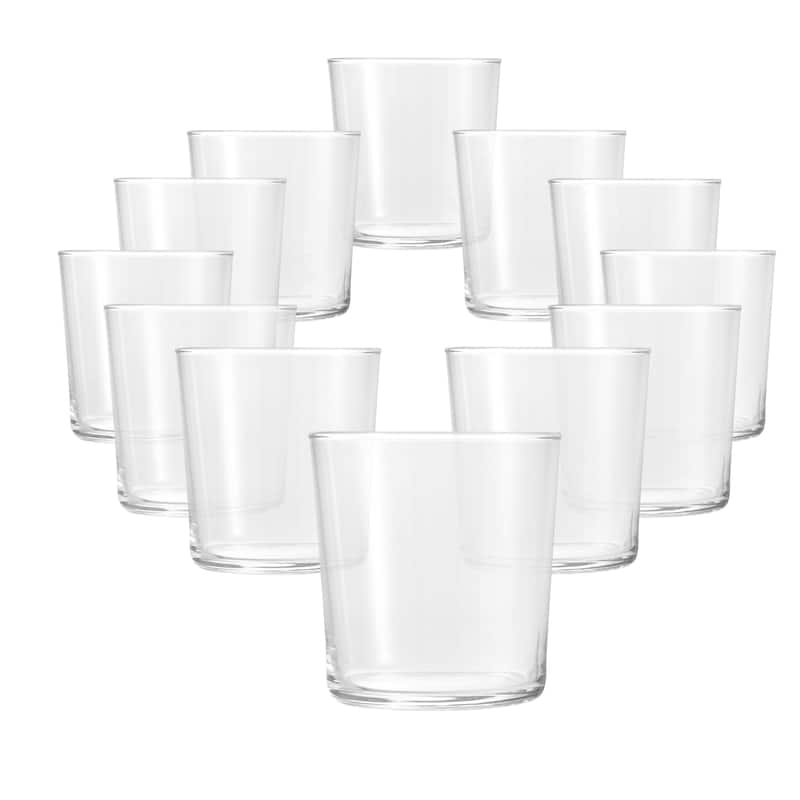 Bormioli Rocco Set of 12 Bodega Decor Mini Tempered Drinking Glasses - 7.5 oz. each