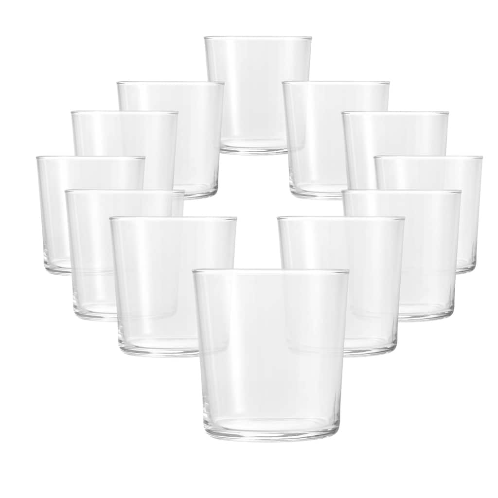 Bormioli Rocco Set of 12 Bodega Medium Tempered Drinking Glasses - 12.25 oz