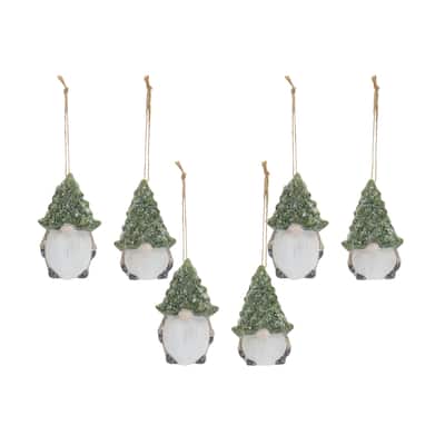 Gnome w/Tree Hat Ornament (Set of 6)