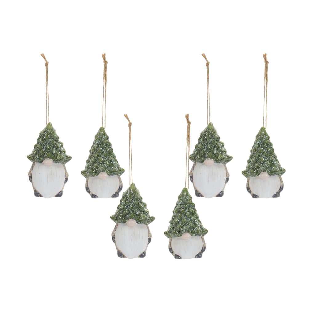 Gnome w/Tree Hat Ornament (Set of 6)