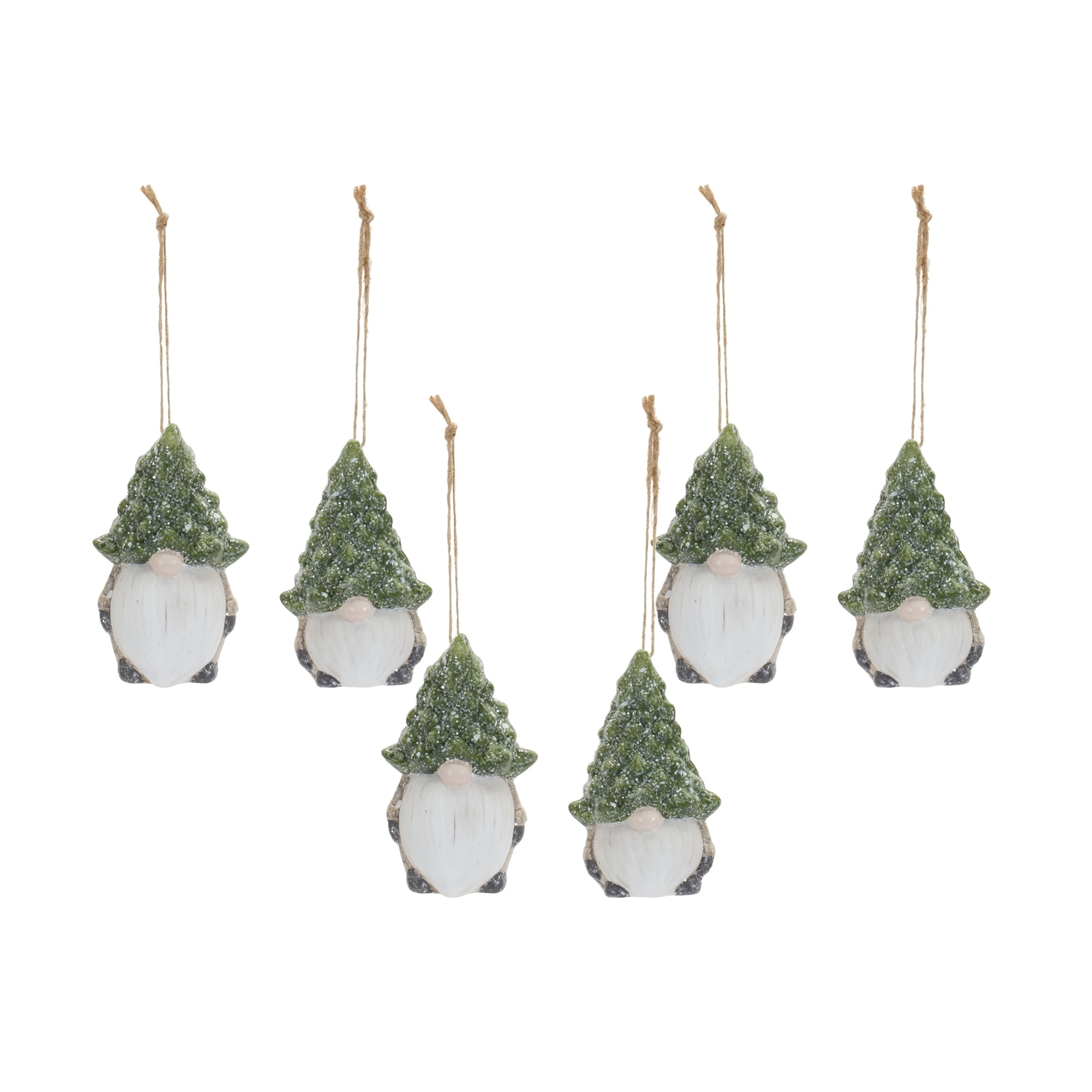 Gnome w/Tree Hat Ornament (Set of 6)