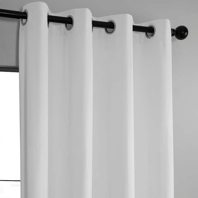 Exclusive Fabrics Basic Deluxe Velvet Curtains Pair - 2 Panels - Grommet Room Darkening Curtains