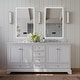 preview thumbnail 129 of 148, Ancerre Designs Audrey Bathroom Vanity Set 72" - White (Brushed Nickel Finish)