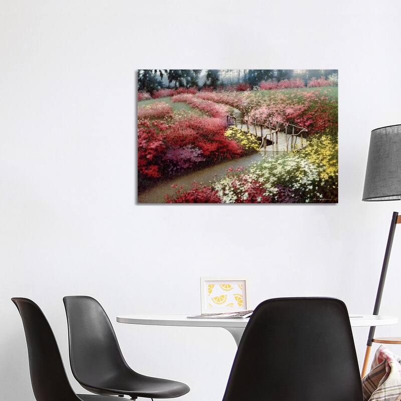 iCanvas "Monet's Flower Garden" by Zhen-Huan Lu Canvas Print - 26x40x1.5