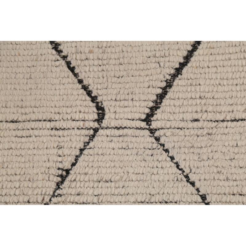 All-Over Moroccan Oriental Area Rug Handmade Wool Carpet - 8'9"x 12'10"