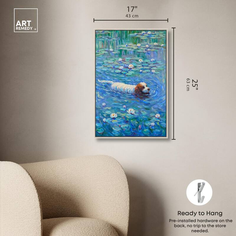 Lily Lagoon III Canvas by Art Remedy