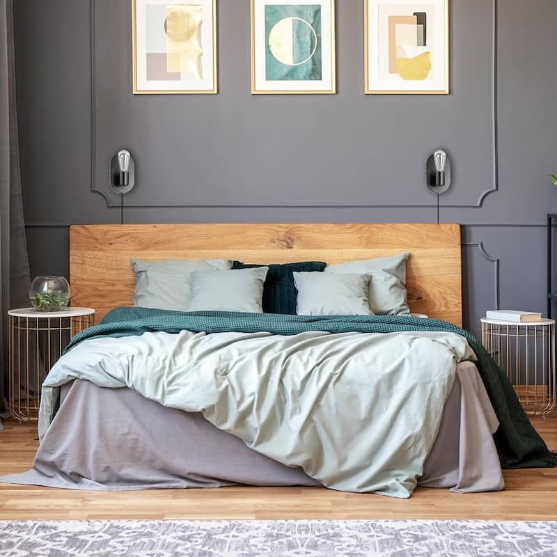 1-light wall sconce light matte black bedroom light metal mounting light