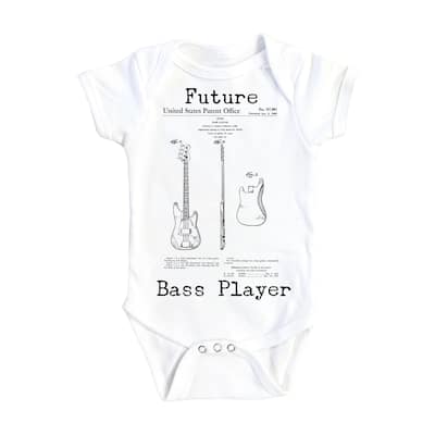 Bass Guitar - Baby Boy Girl Clothes Infant Bodysuit Funny Cute Newborn
