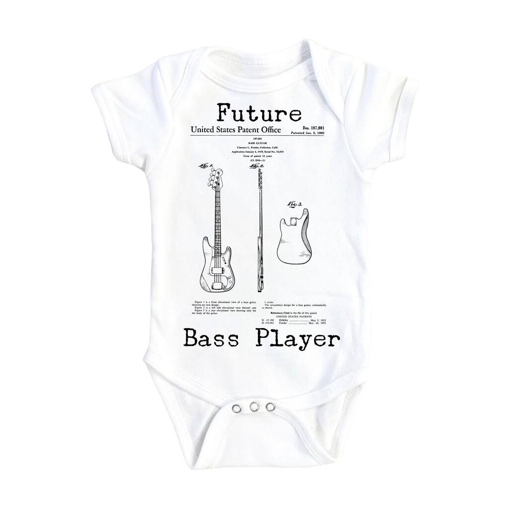 Bass Guitar - Baby Boy Girl Clothes Infant Bodysuit Funny Cute Newborn