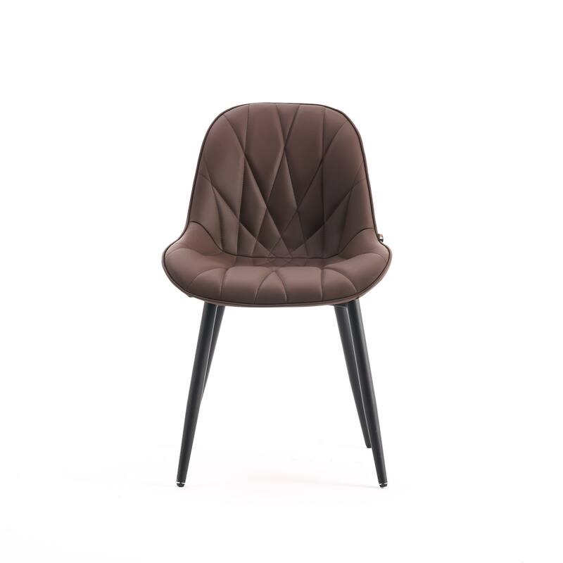 Modern Dining Chairs Set of 2 with Curved Backrest