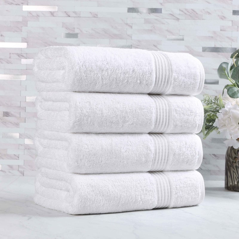 Superior Heritage Egyptian Cotton Absorbent Bath Towel Set of 4