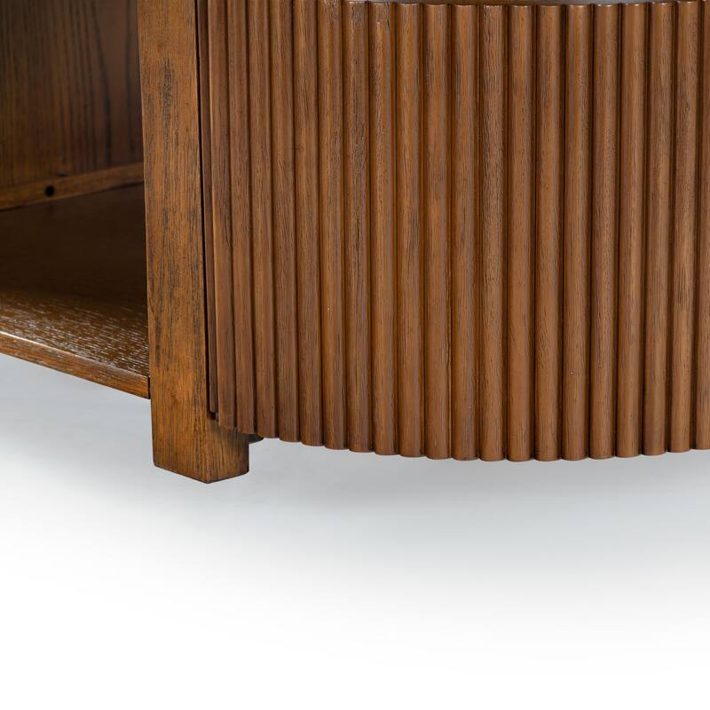 SAFAVIEH Couture Shelbie Reeded Oval Coffee Table, Fully Assembled - 51"W x 25"D x 16"H