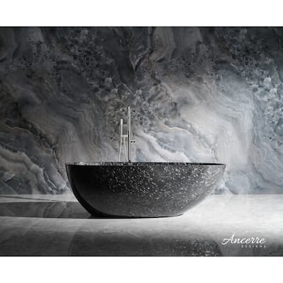 Anjuna 67" Freestanding Forged Carbon Fiber Bathtub