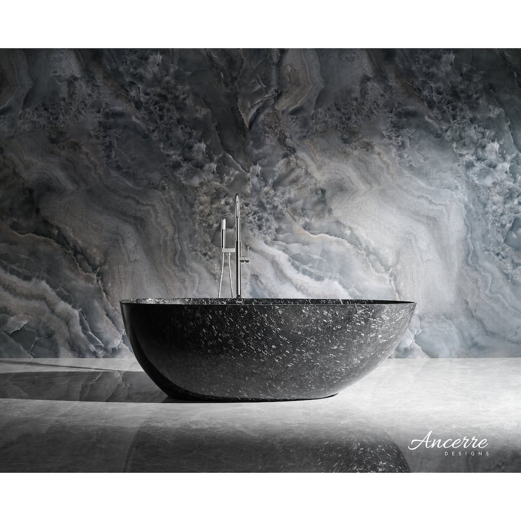 Anjuna 67" Freestanding Forged Carbon Fiber Bathtub