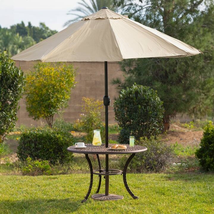 Kinger Home Harmon Patio Dining Table, Round Outdoor Table - 41-Inch - Bronze