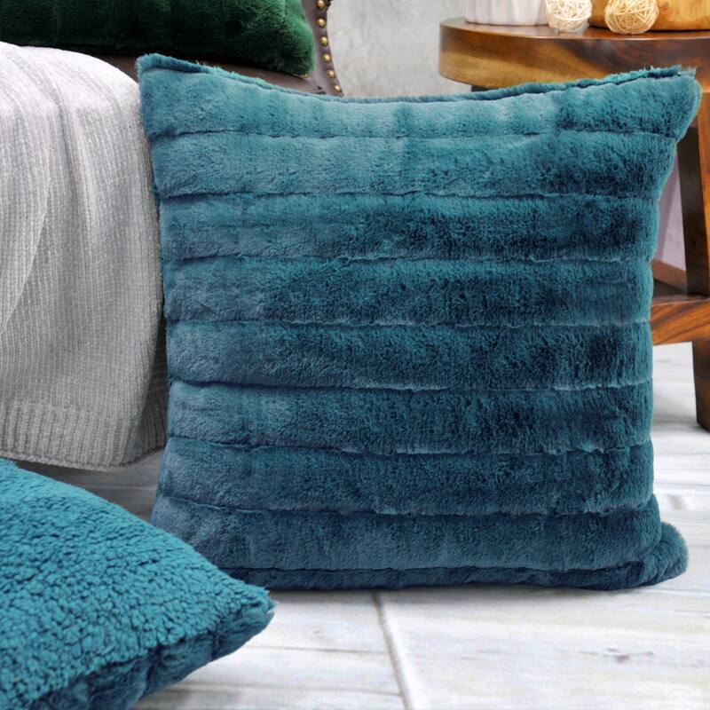 Serenta SuperMink Solid Color Throw Pillow Shell Cushion Cover Set
