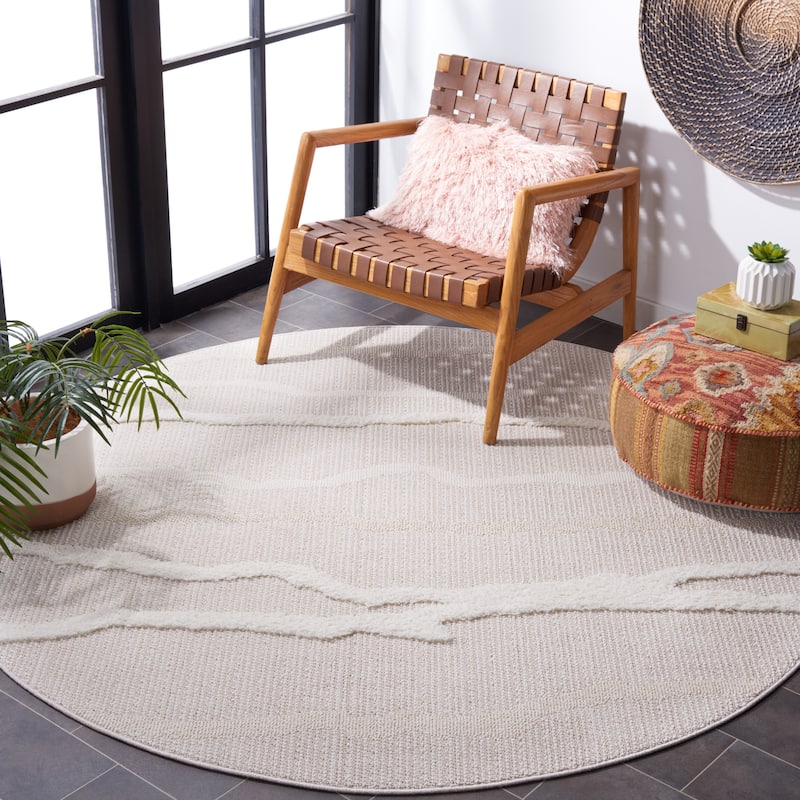 SAFAVIEH Trends Diana Modern Rug - 5'3" Round - Beige/Ivory