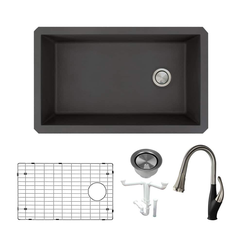 Transolid KF-RUSS3118 Radius 31-3/4" Undermount Single Basin Granite