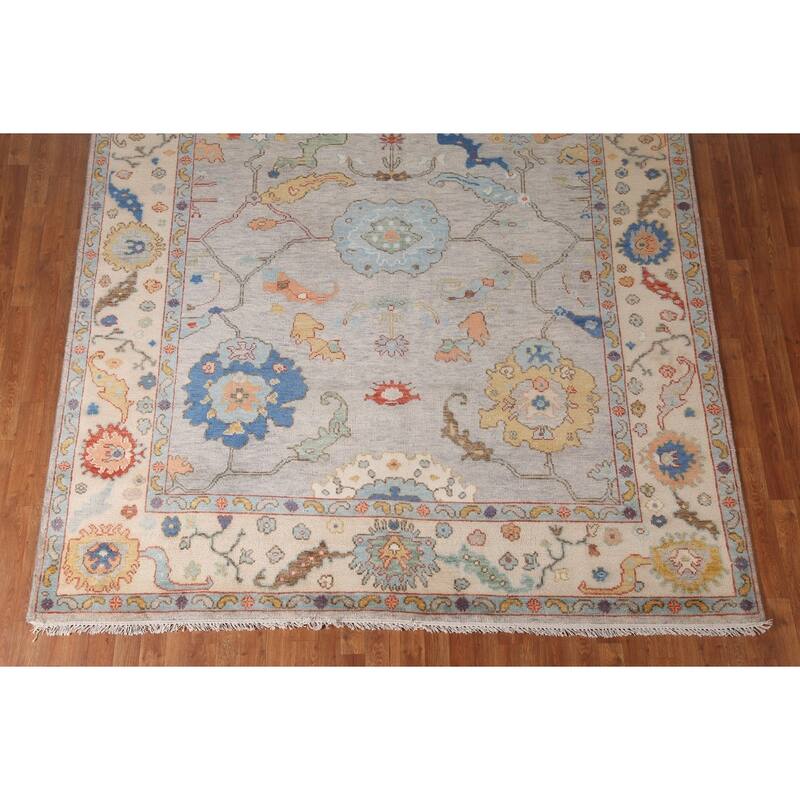 Oushak Oriental Area Rug Handmade Wool Carpet - 8'2" x 9'7"