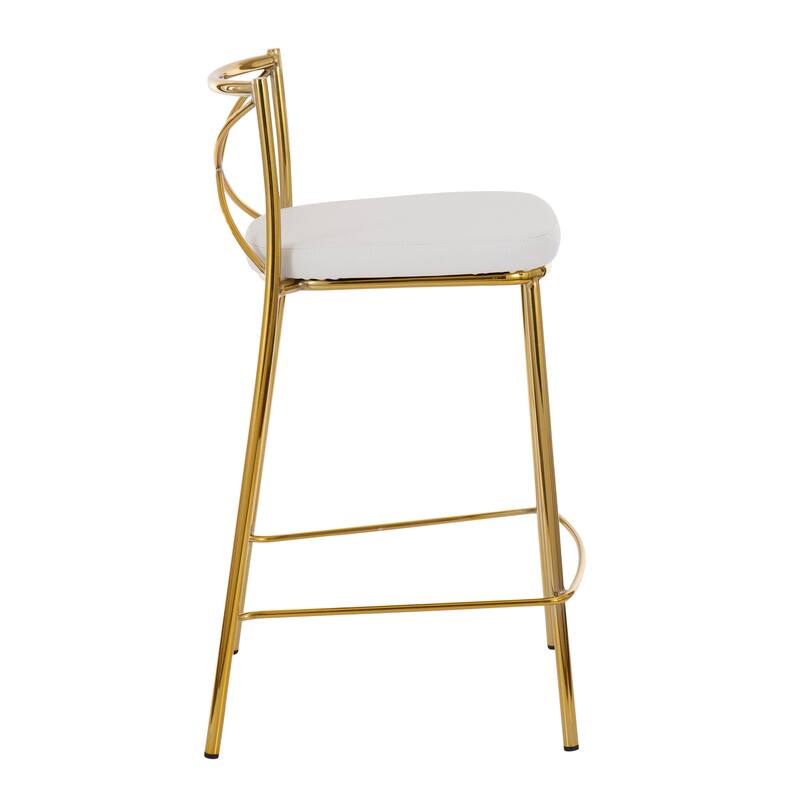Silver Orchid Modern Charlotte Counter Stool - Set of 2