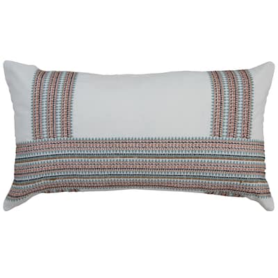 Donny Osmond Ivory/Multi Stripe Urban Loft Throw Pillow, 14''x26''