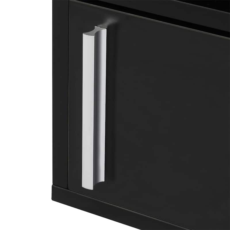 Wall-Mounted Wood Nightstand with Swing Door (Set of 2)