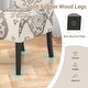preview thumbnail 16 of 24, Gymax Armless Accent Chair w/ Rubber Wood Legs Modern Vanity Chair for
