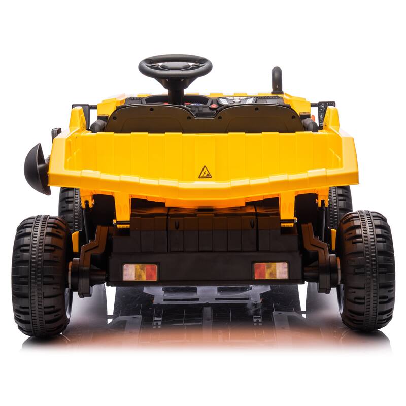 Dual-Seater Ride On Car for Kids, 24V Motor, Parental Remote Control, Bluetooth, Music, Electric Rear Dump and LED Lights