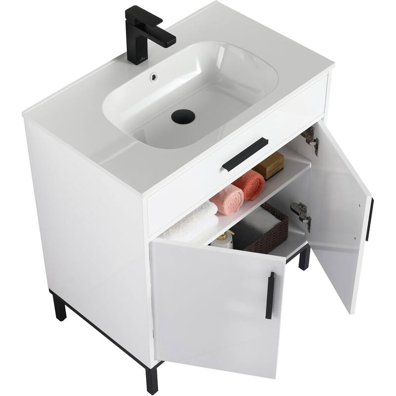 Blossom Freestanding Bathroom Vanity with SMC Sink All Wood