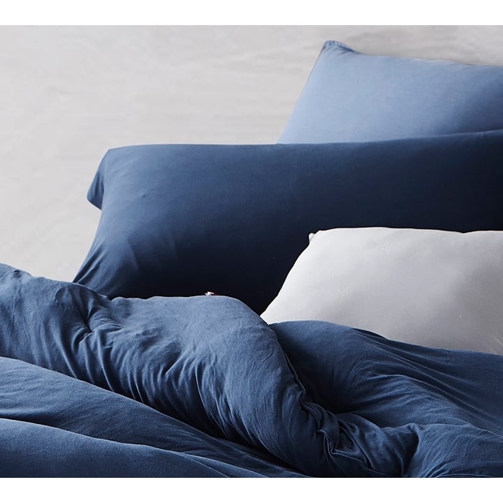 BYB Bare Bottom Pillow Sham - nightfall navy - King