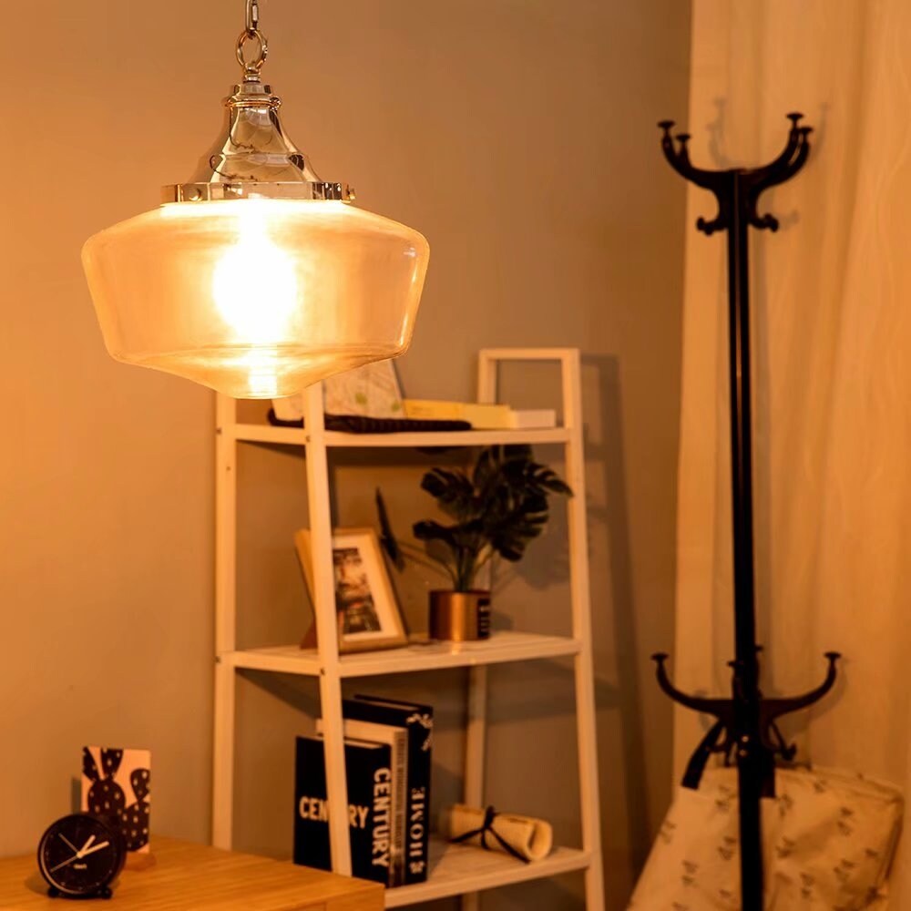 Morden Fort Single CLoseing Glass Pendant Light Polished Nickel Light for Living Room/Bed Room/Dining Room Pendant Light Morden Fort Single CLoseing Glass Pendant Light Polished Nickel Light for Living Room/Bed Room/Dining Room Pendant Light