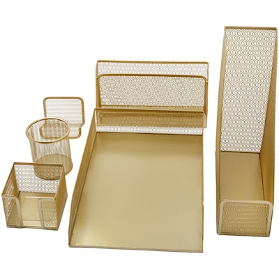 Flash Furniture HH-OHD14-6-MS Ryder 2-3/4" Tall Desktop Utility Office - Gold