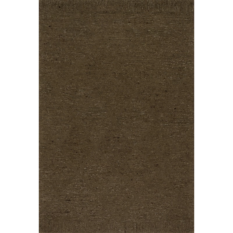 Nuloom Julina Trellis Bohemian Wool Area Rug - 3' x 5' - Green - Rectangle